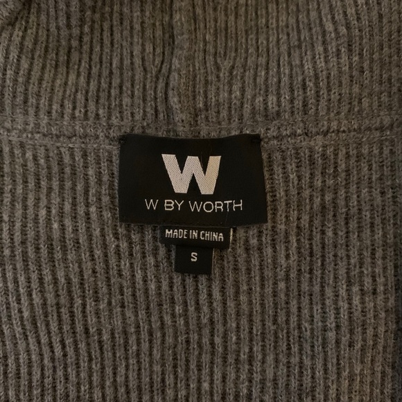 Deep V neck hooded sweater w/pockets - Picture 6 of 7